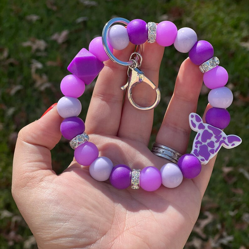 Wholesale 20PCS Bull Head Silicone Bracelet Keychain